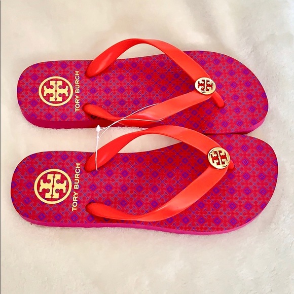 AUTHENTIC TORY BURCH SZ. 7 FLIP-FLOPS BNWT - Picture 2 of 7